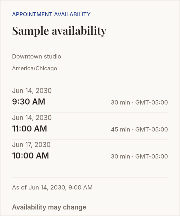 Upcoming agenda — email template rendered by DynaMail