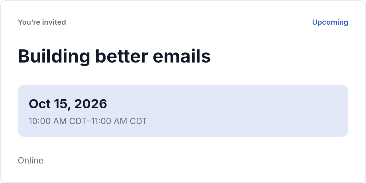 Creative Workshop — email template rendered by DynaMail