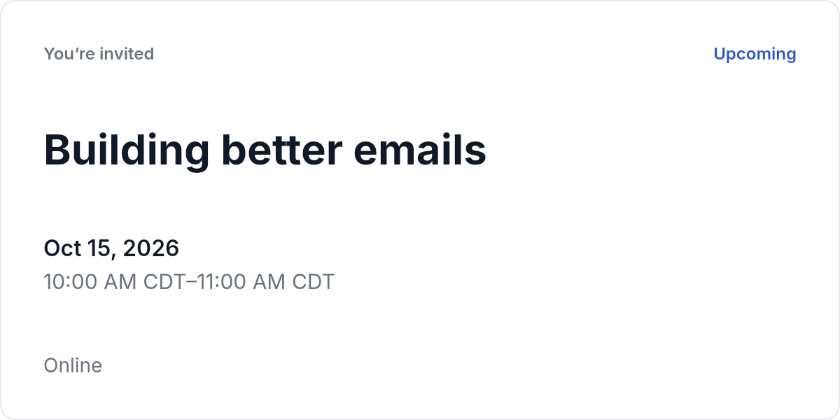 Online Session — email template rendered by DynaMail