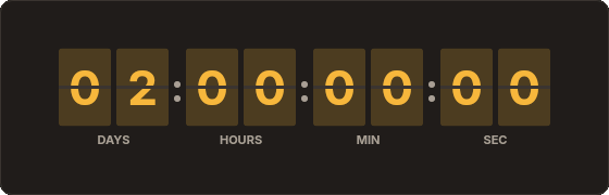 Departure countdown — email template rendered by DynaMail