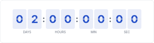 Classic countdown — email template rendered by DynaMail