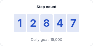 Daily steps — email template rendered by DynaMail