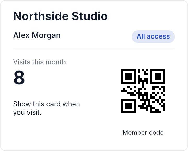 Studio membership — email template rendered by DynaMail