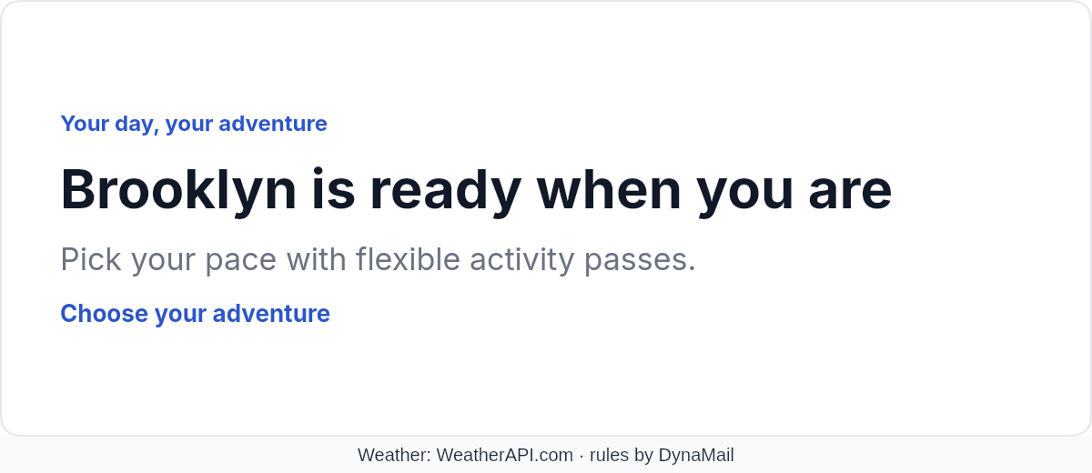 All-Weather Activity — email template rendered by DynaMail